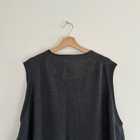 Nordstrom Men's Shop Extra Fine Merino Wool Sweater Vest Gray XXL - Picture 6 of 6